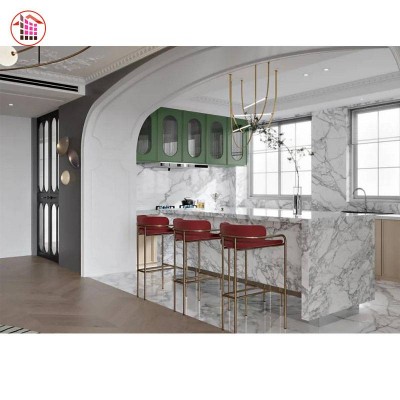 Chinese Natural Marble Home Plates Design White Marble For Kitchens Slab