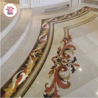 Hot Selling Flower Waterjet Medallion Marble Tiles Design Floor Pattern Tile